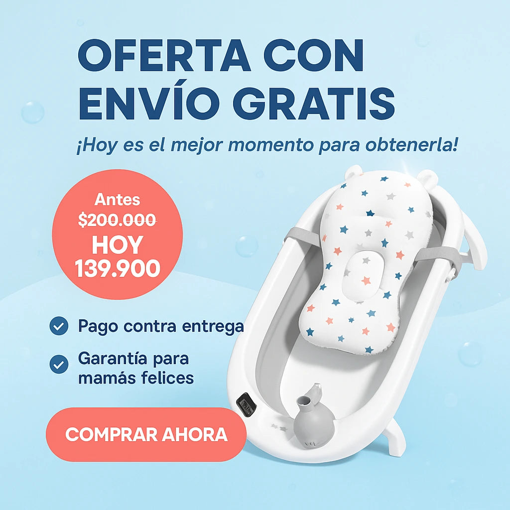 Babyshower™ Bañera plegable con termómetro + regalo especial