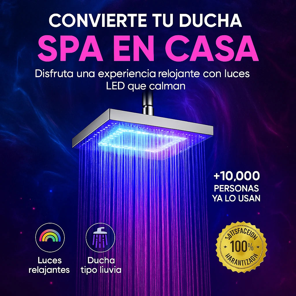 LumiShower™ Cabezal Ducha Luz Rgb
