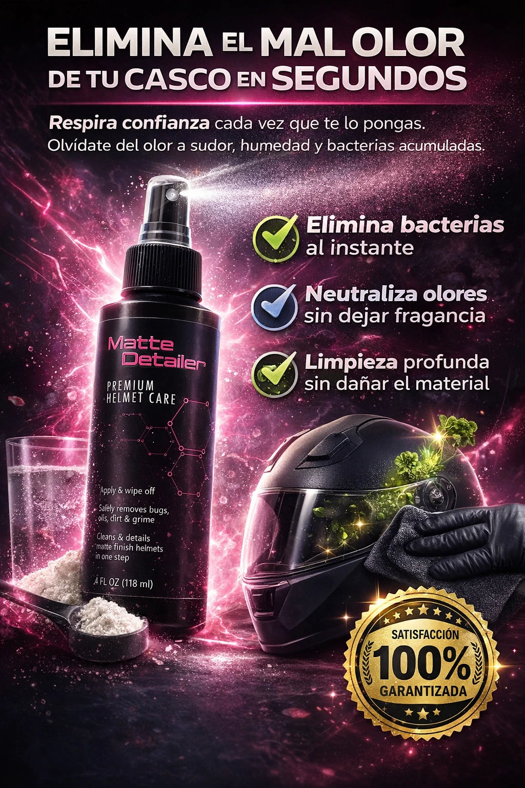 Spray para cascos