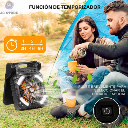 AeroSun Ventilador solar recargable