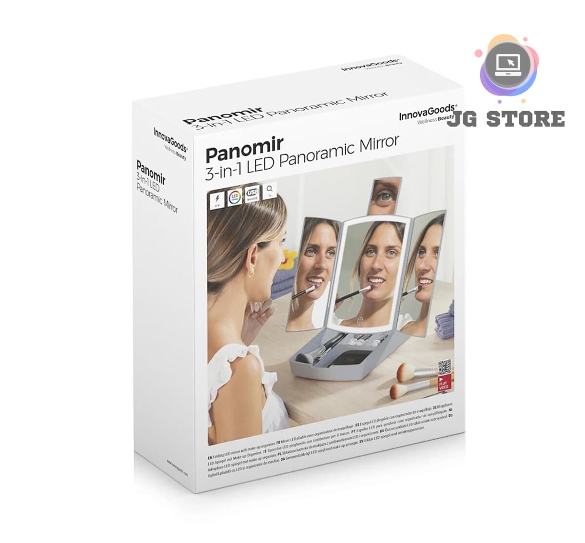 Espejo Led Plegable / Organizador de Maquillaje