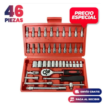 AutoFácil™ Caja de herramientas 46 piezas para carro