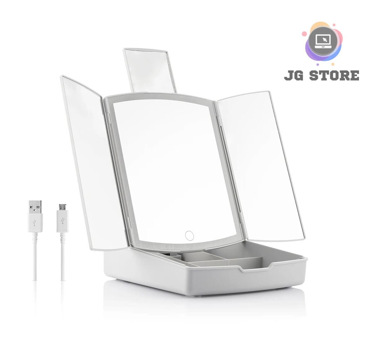 Espejo Led Plegable / Organizador de Maquillaje