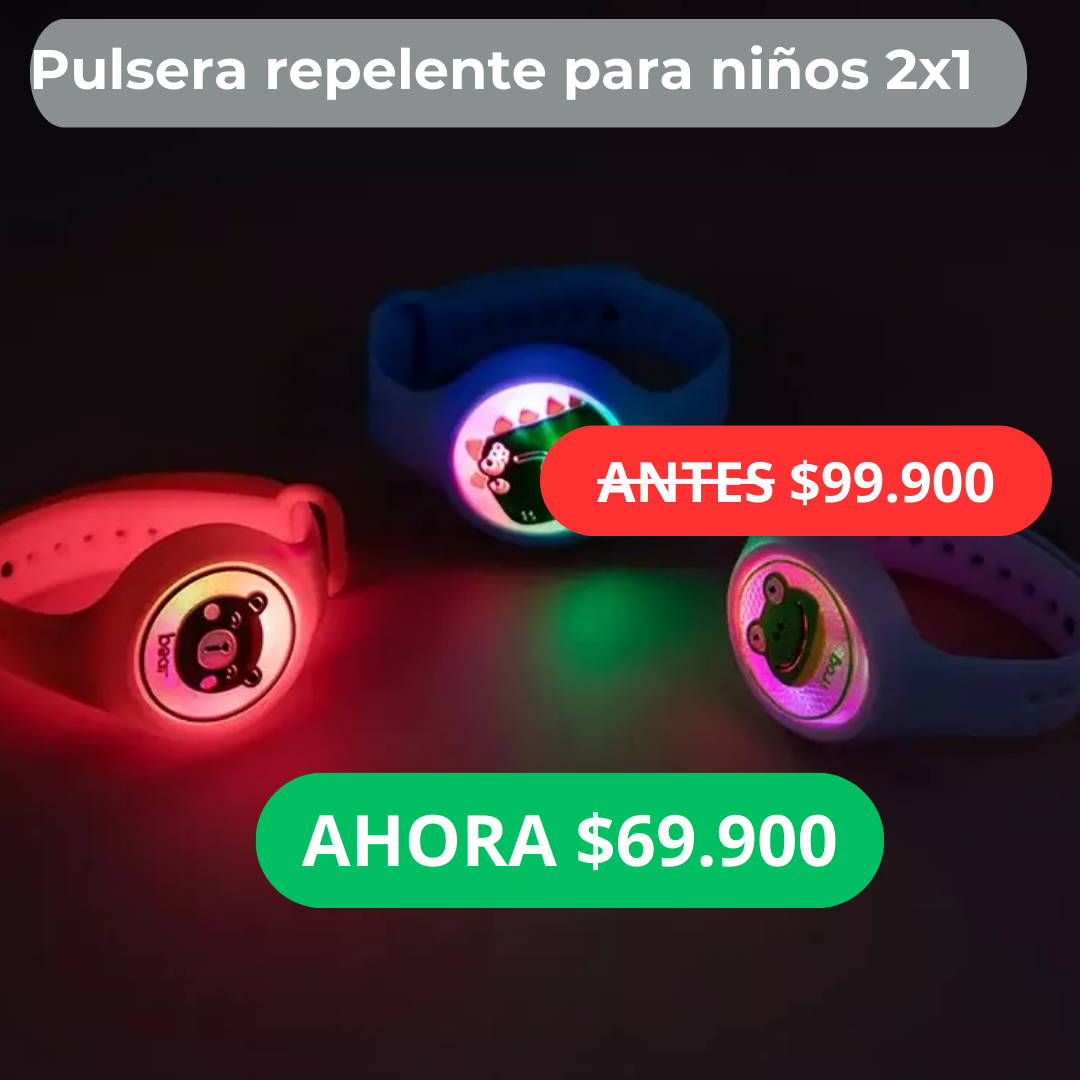 Safety Pulsera Repelente paga 1 y lleva 2 + regalo especial