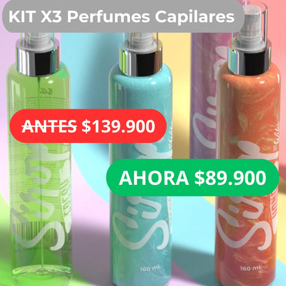 Kit x3 Perfumes Capilares para hombre