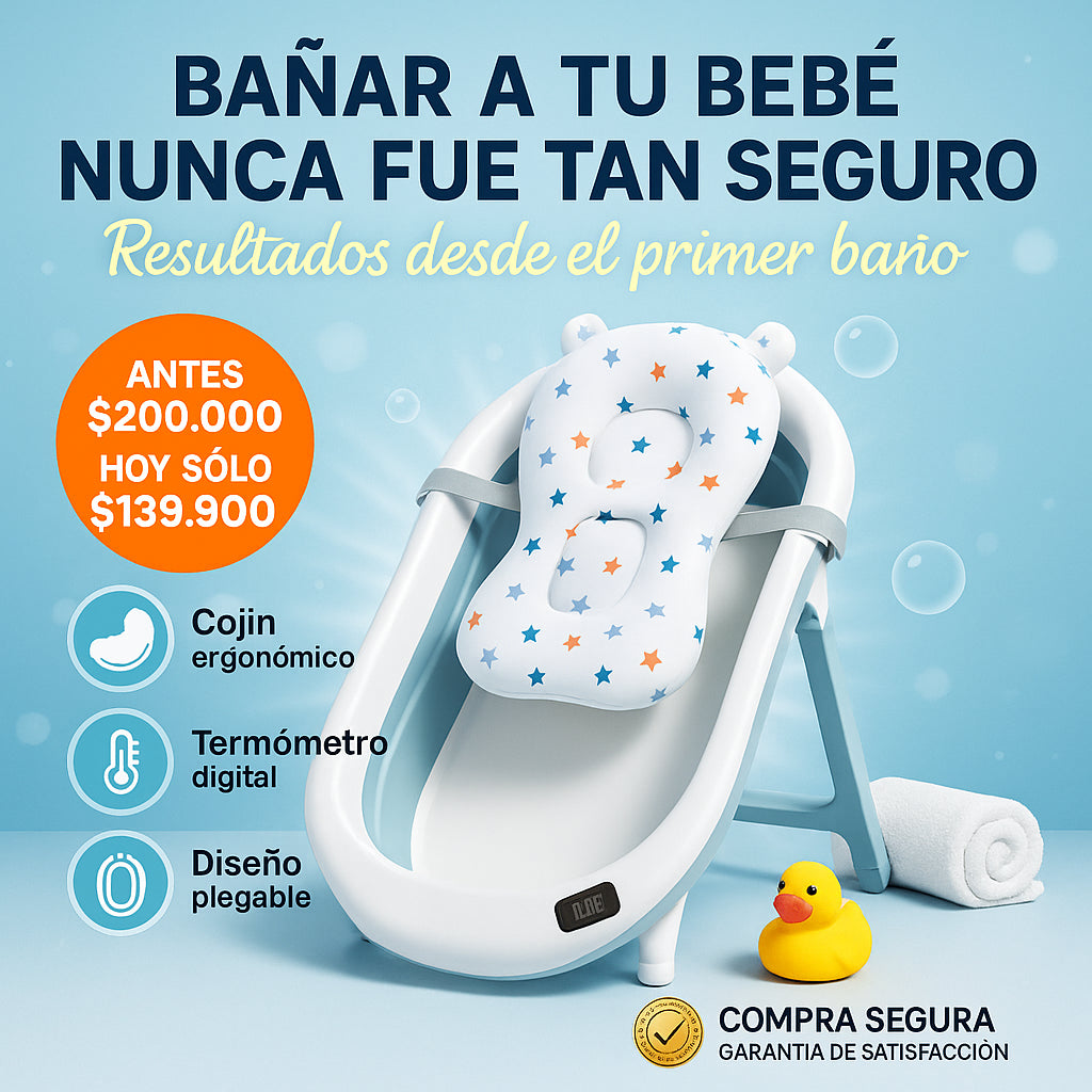 Babyshower™ Bañera plegable con termómetro + regalo especial