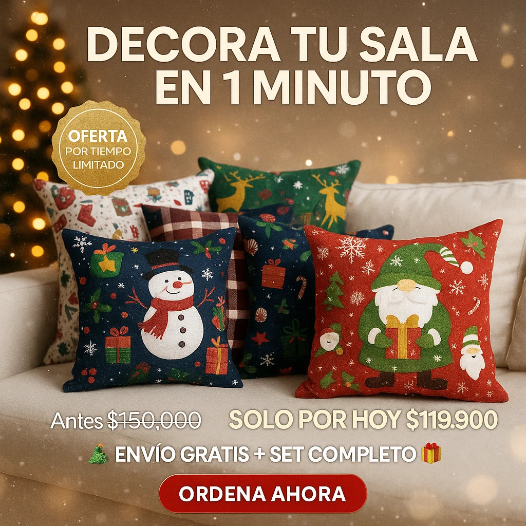 Set Cojines navideño x5