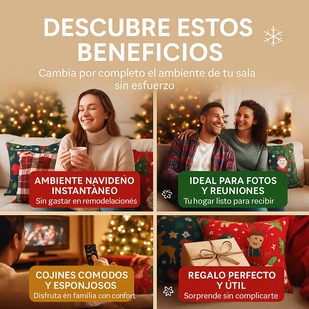 Set Cojines navideño x5
