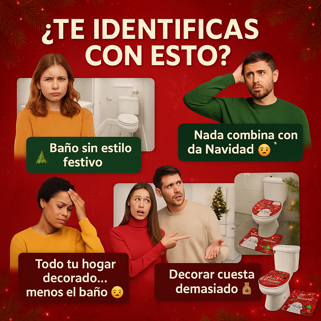 Chrisbath™ Set de baño navideño 3 piezas