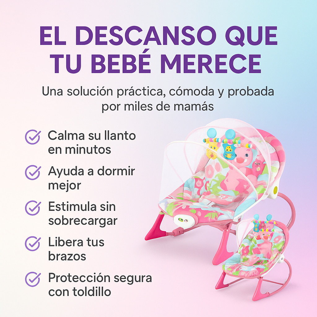 NappyJoy™ Silla vibradora mecedora para bebe + regalo especial