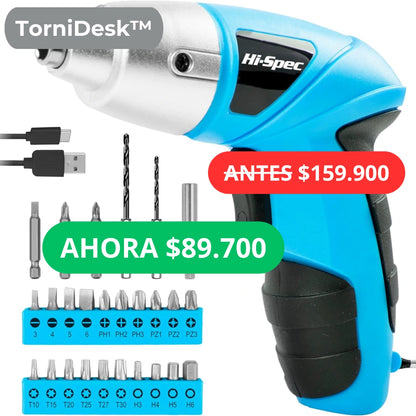TorniDesk™ Kit 48 pcs Destornillador eléctrico