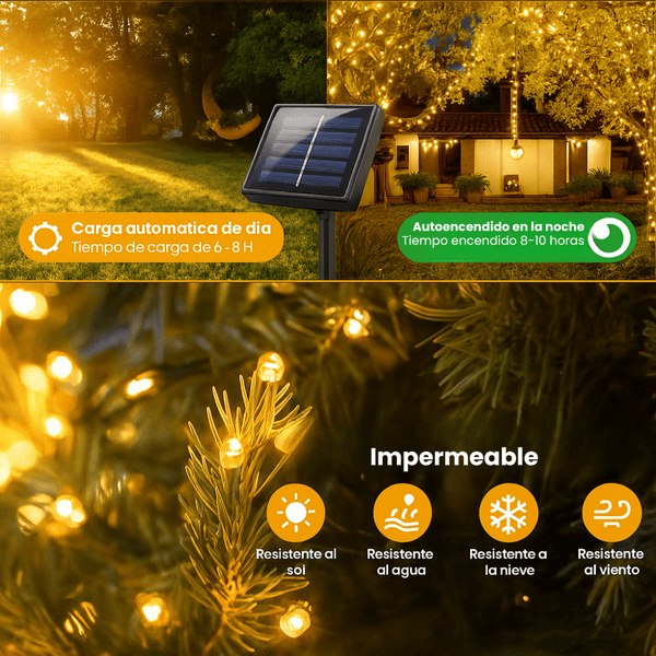 Luces Solares Navideñas Mágicas